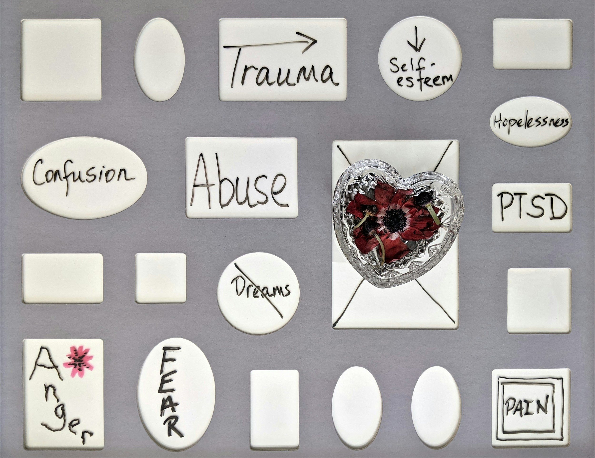 Creative community artwork representing healing and recovery